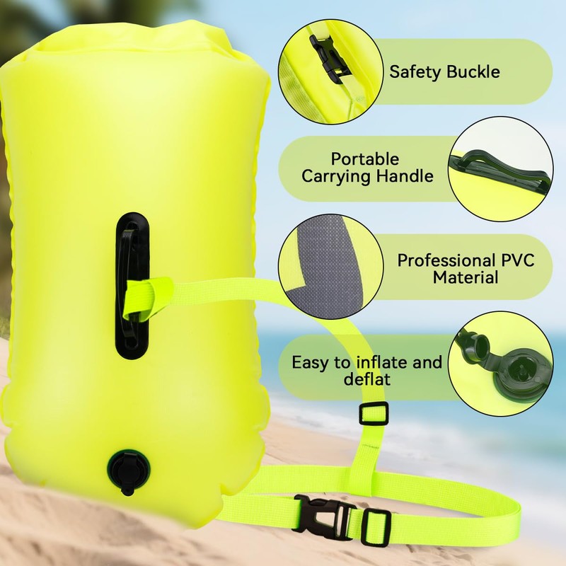 LUXHEIM 28L Swim Buoy Tow Floats for Open Water Swimming