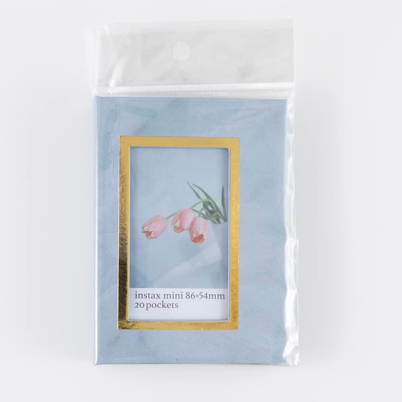 Nakabayashi Pocket Album for Instax, Welding Type/Card・Instax Size・1-Tier Pocket, Blue
