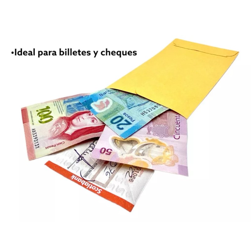 Oxford 100 Pzs Sobre Para Dinero Coin Manila 8.9 X