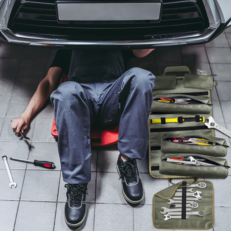 Tool Bags, Heavy Duty Tool Roll Up Bag for Men,