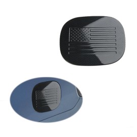 Fewshaw Carbon Fiber Fuel Tank Cover Gas Door Molding Trim for 2021-2025 Chevy Tahoe Suburban for 2021-2025 GMC Yukon