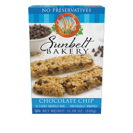 Sunbelt Bakery Chocolate Chip Chewy Granola Bars, 5 Boxes, 50 Individually Wrapped Bars