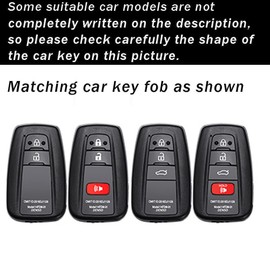 ontto Smart Remote Key Fob Case Anti-Scratched Fit for Toyota Camry CH-R CHR Prius, Green, B-green