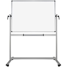 XBoard Magnetic Mobile Whiteboard, Double Sided Magnetic Dry Erase White Board on Wheels, Large Height Adjust Portable Easel with Stand and Aluminium Frame for Home School Office (48x36-Inch)
