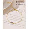 FUNEIA Birthstone Gold Bracelets for Women Teen Girls Non Tarnish