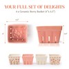 Ceramic Berry Basket, Farmhouse Colander, Strawberry Decor, Fruit Bowls, Fruit
