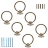 Luomorgo 6 Pcs Champagne Gold Ring Pull Handle Knobs, Modern