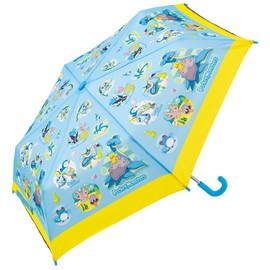 UBOT1-A Children's Folding Umbrella, 20.9 inches (53 cm), Pokémon, For 8 - 9 Years Old, Approx. 45.3 - 49.2 inches (115 - 125 cm), Elementary School Students, Hand Opening, Includes Dedicated Cover, 6