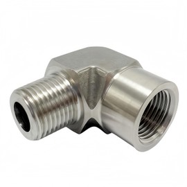 Closmos 304 Stainless Steel Pipe Fitting Forged 90 Degree Street Elbow 1/4" NPT Male x 1/4" NPT Female 2000psi