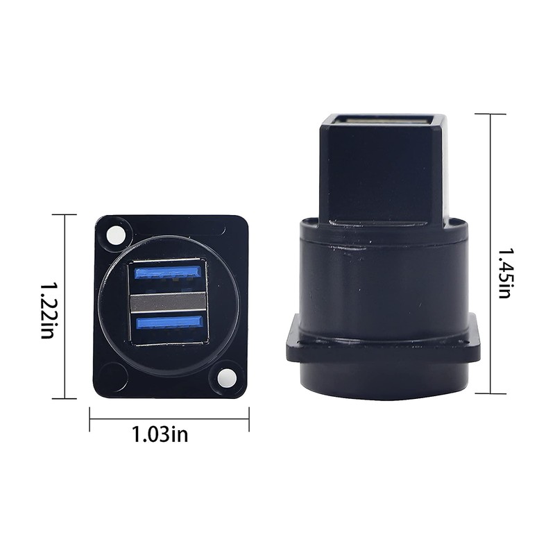 Adaptout Facade USB 3.0 Female Flight Case Housing