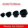 1Pack 42/60/75/90mm Warm Air Vent Outlet Car Auto Heater Ducting，Plastic