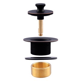Oil Rubbed Bronze Bath Tub Drain Conversion Kit Assembly, Lift and Turn Tub Drain Kit, Brass Construction Easy Installation