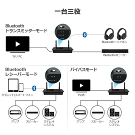 1Mii Bluetooth Transmitter Audio Receiver Bluetooth 5.3 Transceiver, for TV Amplifier, AUX Optical Digital RCA USB AAC aptX LL Low Latency aptX HD Classic Compatible, Dual Earphones/Headphones