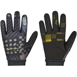 Ion Scrub Cycling Gloves Long Black/Mud Green 2023: Size: M (8.5-9)