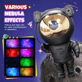 Astronaut Light Projector Night Light - Star Projector, Space Nebula Ceiling Projection Lamp with Timer, Remote and 360°Adjustable, Room Decor Aesthetic Kids Adults for Bedroom, Gaming Room