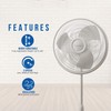 Lasko 2520 Oscillating Stand Fan,White 16 Inch