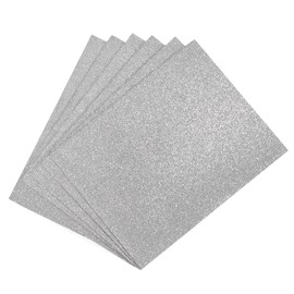 MECCANIXITY EVA Foam Sheets Glitter Silver Tone 10.8 x 8.5 Inch 2mm Thick Crafts Foam 20Pcs