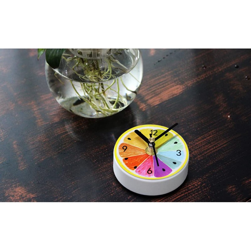Beavorty Cute Boys and Girls Fridge Clock Magnet Round Fruit