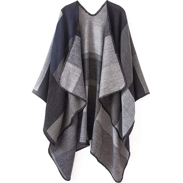 Vocanbomor Women's Shawls and Wraps Open Front Poncho Cape Winter
