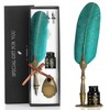 VANGOAL Vintage Green Feather Pen and Ink Set, Classic Series