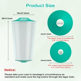 SUPERNIGHT Waterproof Child Knee Cast Cover for Shower, PICC Line Covers for Knee, Watertight Reusable Cast Protector for Knee/Leg Surgeries Wound Bandage