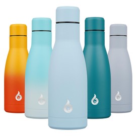 BJPKPK Insulated Water Bottle 12oz Small Stainless Steel Water Bottles Reusable Metal Thermal Keep Cold and Hot,Sky Blue