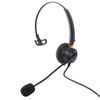 Telephone Headset with Noise Cancelling Microphone Black USB Corded Single