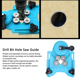Drilling Locator, Adjustable Drill Bit Hole Saw Guide with Vacuum Base Sucker for Tile Glass Marble