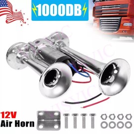 Air Train Horn Kit for Truck Car Super Loud  1000DB 12V Electric Trains Horns US