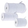 3PCS Elastic for Sewing - White Elastic Band Set (4mm/24m,