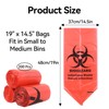 Klmnop 200 Pack Biohazard Waste Bags, 3 Gallon 4.57 x