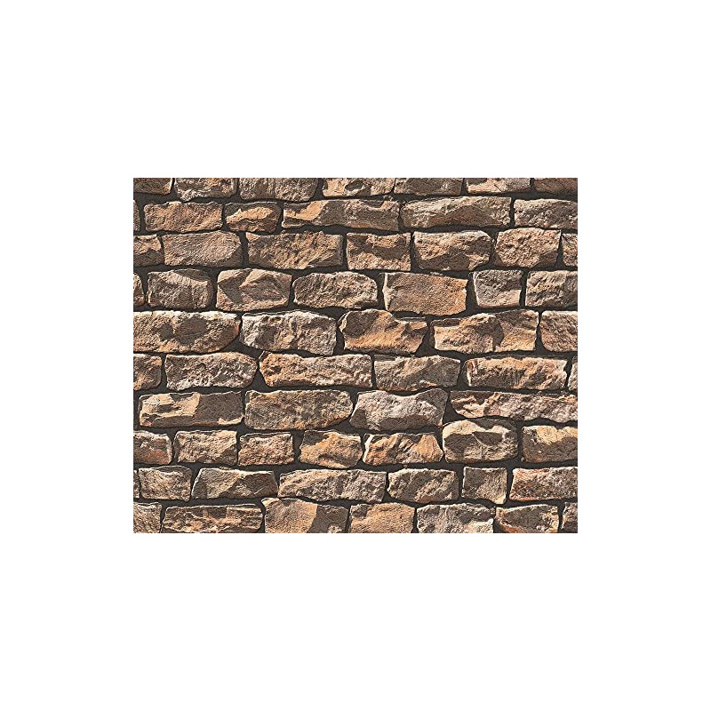 Sample. Concord Wallcoverings Textured Wallpaper Stone Wall, 907912