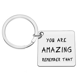 Inspirational Keyring Gifts for Women Men Friends Family You are Amazing Remember That Keyring Christmas Birthday Graduation Gifts Motivational Encouragement Gifts for Him Her