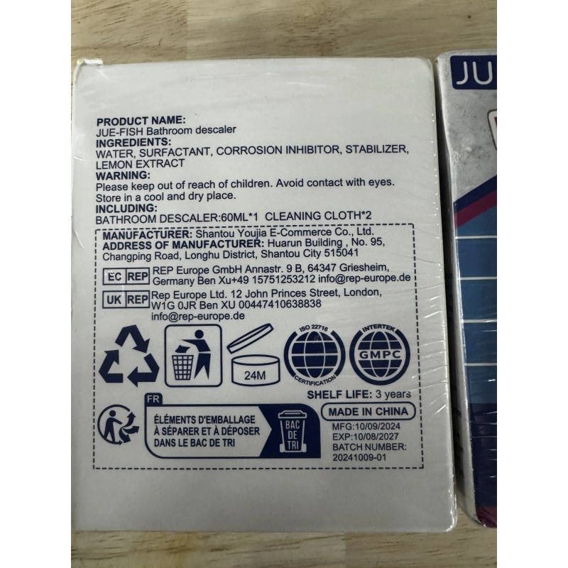 Jue-Fish Jue Fish Bathroom Descaler Stubborn Stains Cleaner Spray NEW