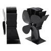 4 Blade Heat Powered Stove Fan Silent Eco Friendly Aluminium