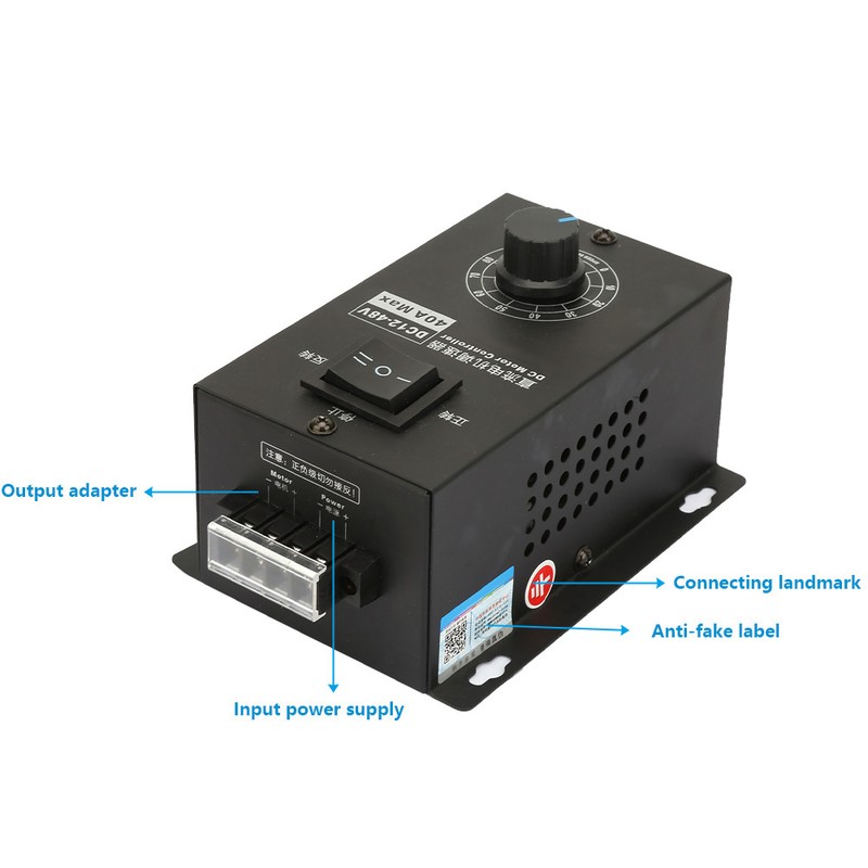 DC 12V~48V 40A Brush Motor Governor Speed Control Module Electric