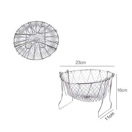 Baskets Roasting, Foldable Strainer, Rustproof Fryer Basket, Chip Frying Serving, Basket Chip Serving, Food Basket, Mesh Washing Net, Net Fry Cooking Fryer Basket