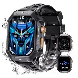 Smartwatch Cubot X1 Reloj Inteligente Deportivo 2ATM Resistente al Agua Negro 2.13'' y Llamada Bluetooth y Medición de Presión Arterial