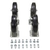 Vestil D-CK4-MR8-2 Mold-on-Rubber Plate Caster Set for Self-Dumping Hopper, 8"