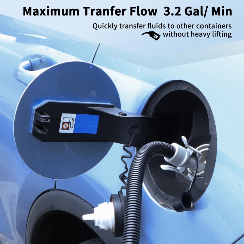 Fuel Transfer Pump (3.2GPM) with Auto-Stop Sensor, 51" Hose Automatic