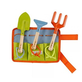 Auntie Morags Smart Garden - Kids Tool Belt & 3 Wooden Handled Tools