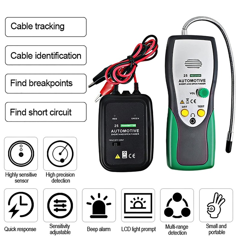 Automotive Short and Open Finder Circuit Tester, Angchun DC 6-24V