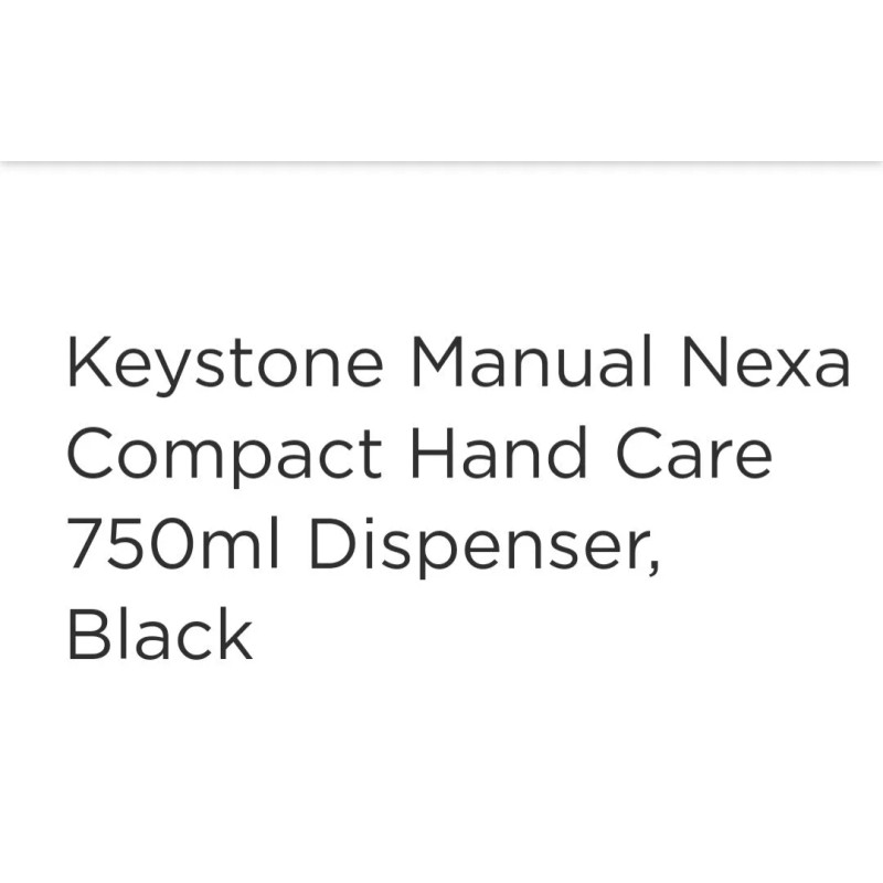Ecolab Comercial Ecolab Keystone Nexa Compact Manual Hand Hygiene Dispenser