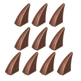 HARFINGTON 10set Cat Claw Spikes 17 x 12mm Horn Screw Rivets Leather-Craft Findings with Metal Screw Back Studs for Making Leather Custom Punk Style DIY Clothing Accessories, Red Bronze