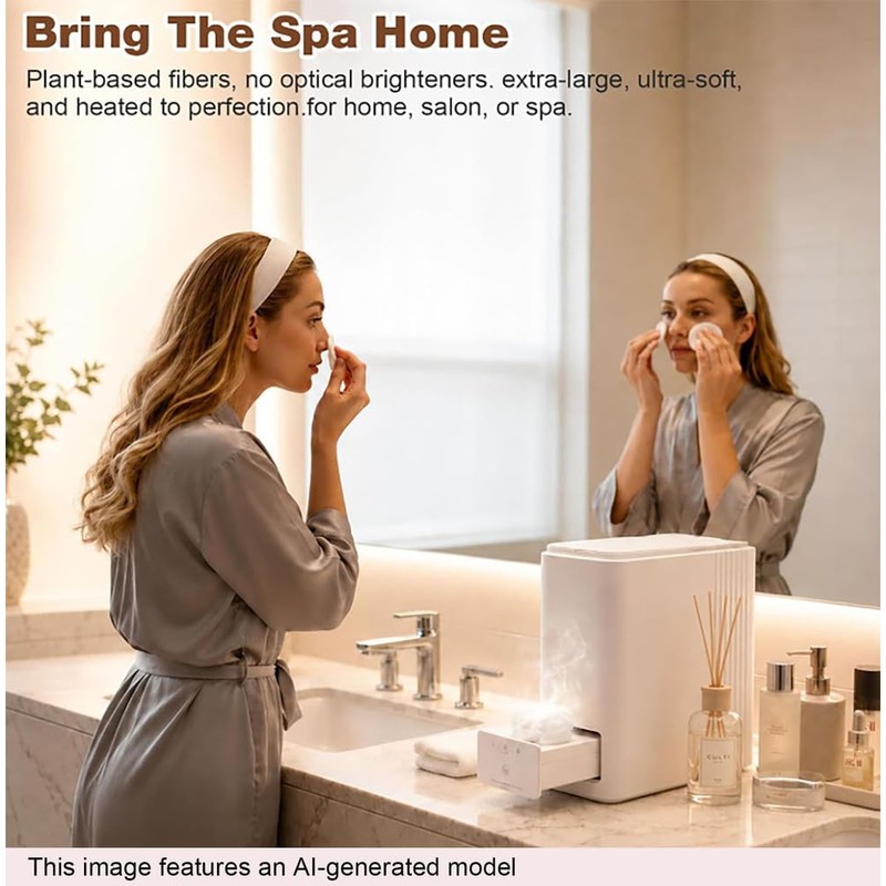 Hot Towel Warmer for Face, 5-Second Fast Heating Facial Home