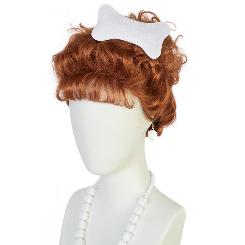 Orange Curly Wig for Women Orange Housewife Cosplay Wigs with