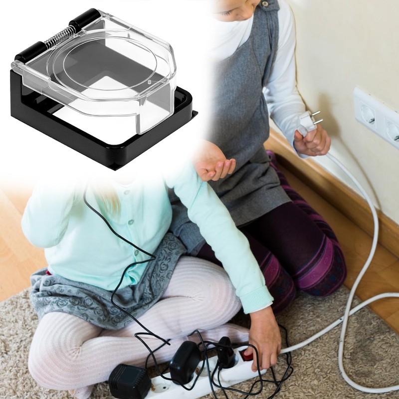 QWORK 2Pcs Power Push Button Switch Cover - 39x34mm Waterproof