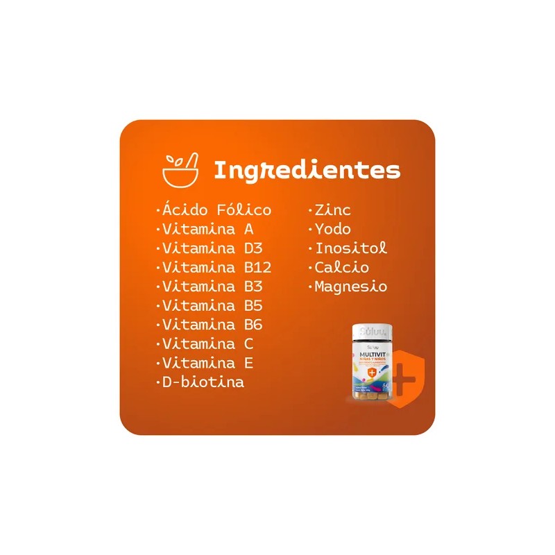 2-pack Vitaminas Nios Gomitas Proteccin Inositol Calcio Frutas
