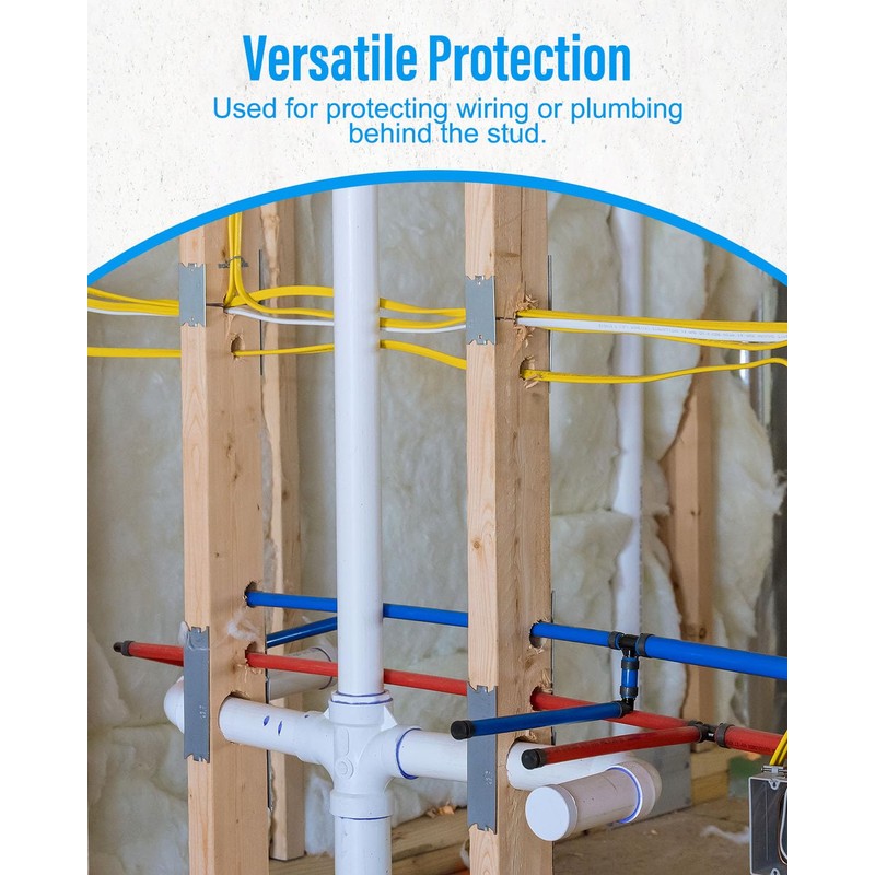 WENHUALI 300 Pack Nail Plates for Wood Studs, 2.5 x