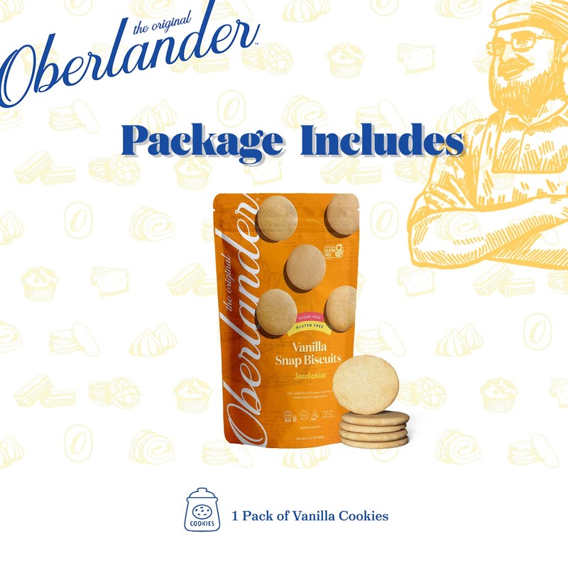 Oberlander Gluten Free, Certified Kosher For Passover, Snackable, "SUGAR FREE"